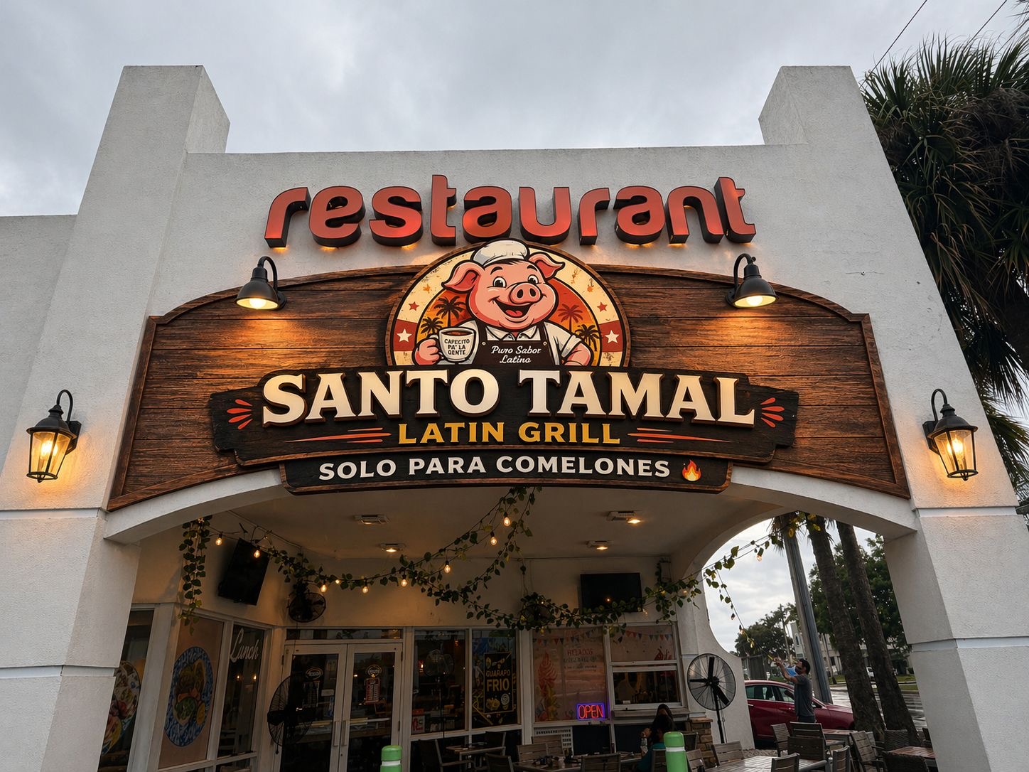 Santo Tamal Latin Grill storefront in Hialeah